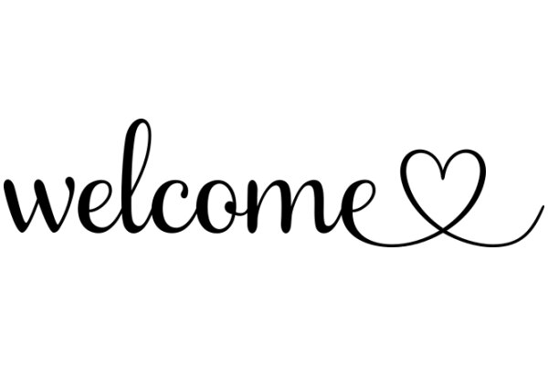 Welcome Sign with a Heart: A Symbol of Friendliness and Love