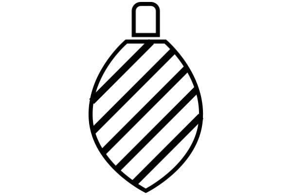 Striped Christmas Ornament with a Hanging Ring