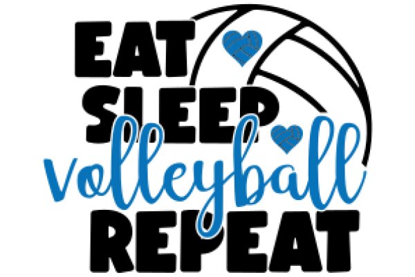 Eat, Sleep, Volleyball Repeat: A Graphic Celebrating the Passion for the Game