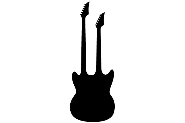 Silhouette of Two Guitars