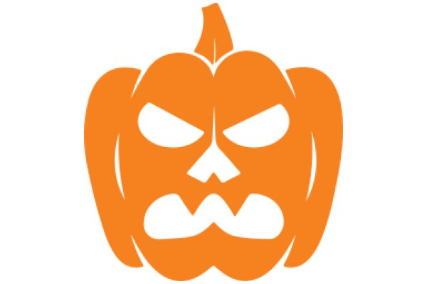 Vibrant Orange Halloween Pumpkin Logo