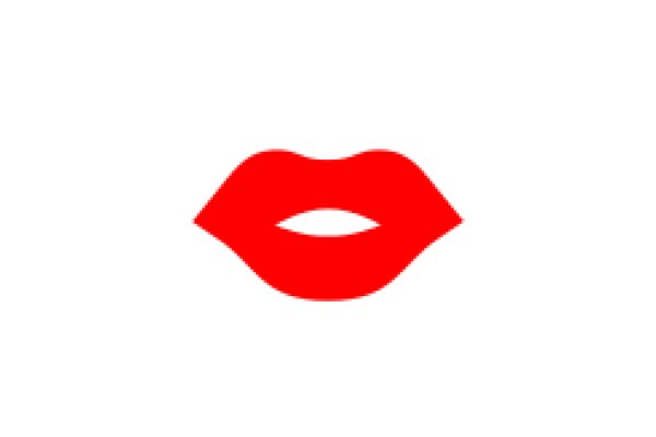 A Red Lipstick Icon on a White Background