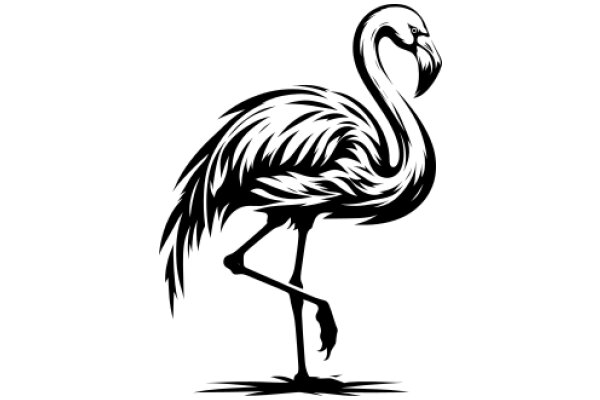 Stylized Ostrich Silhouette