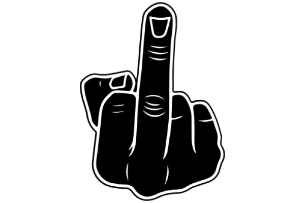 A Simple Illustration of a Middle Finger Gesture