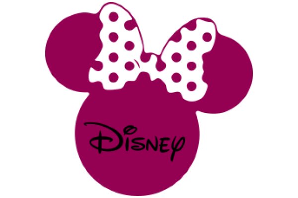 Disney's Iconic Mickey Mouse Logo in a Stylish Purple and White Design