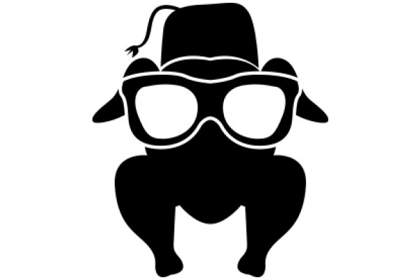 Stylish Silhouette of a Hat and Goggles