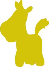 A Yellow Silhouette of a Dog