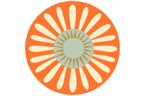 Vibrant Sunburst Design: A Circular Pattern with Radiating Rays and a Central Circle