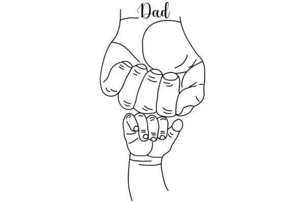 A Father's Love: A Line Drawing