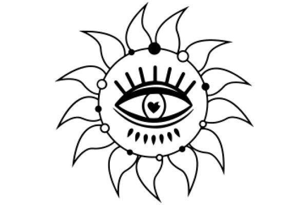 Stylized Sun and Eye Design