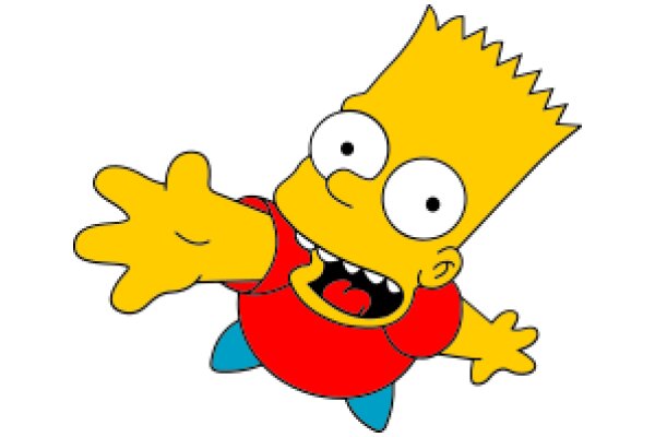 Bart Simpson's Playful Pose: A Cartoon Character's Fun and Friendly Expression