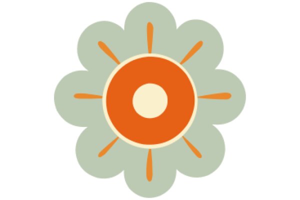 Vibrant Sunburst Design with Orange Center and Yellow Rays