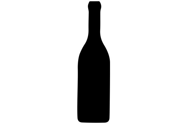 A Solid Silhouette of a Bottle