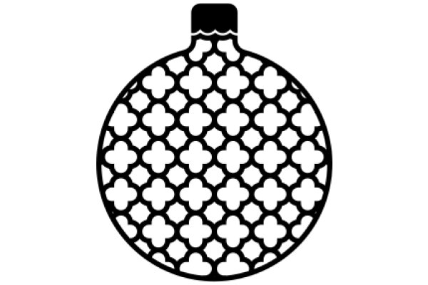 Stylized Christmas Ornament with Floral Pattern