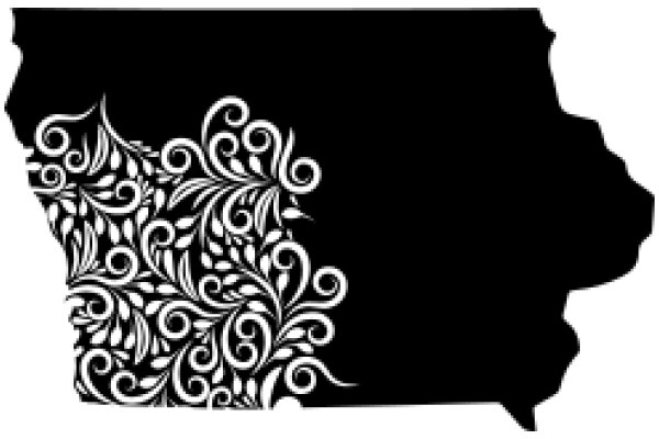 Stylized State Outline with Floral Design