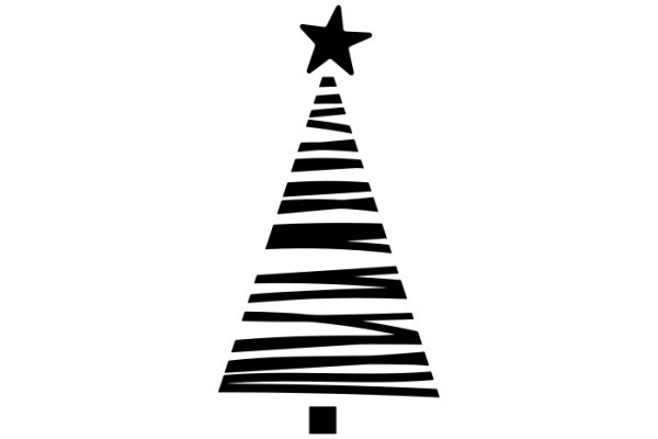 Stylized Christmas Tree with Star Topper