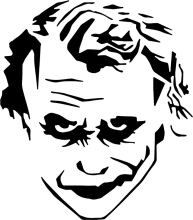 The Dark Knight: A Black and White Portrait of the Joker