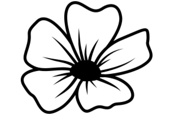 Stylized Flower with a Black Center