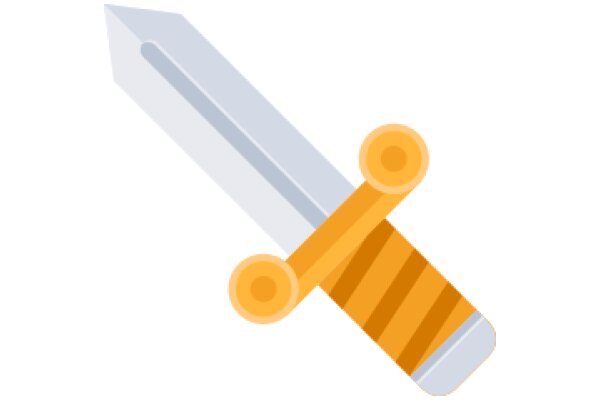 A Stylized Illustration of a Sword with a Yellow Handle