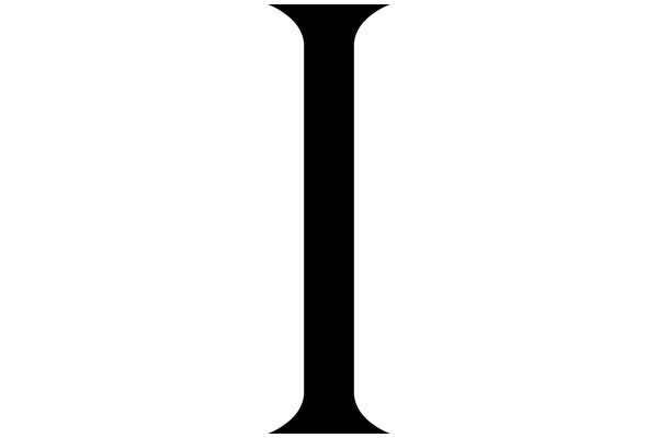 A Graphic Representation of the Letter 'I' in a Minimalist Style