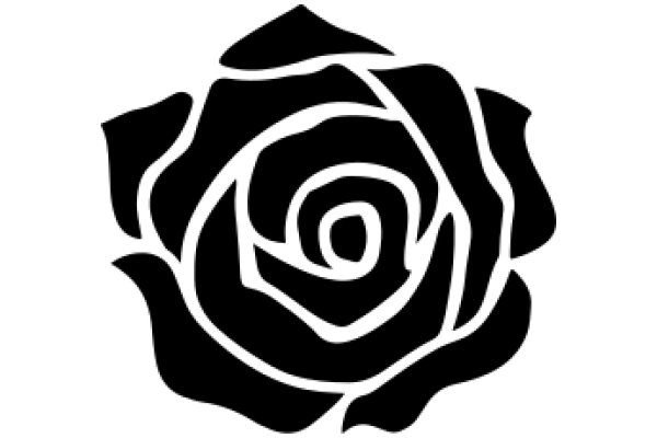 Stylized Black Rose Logo