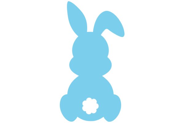 A Blue Bunny with a Fluffy White Tail