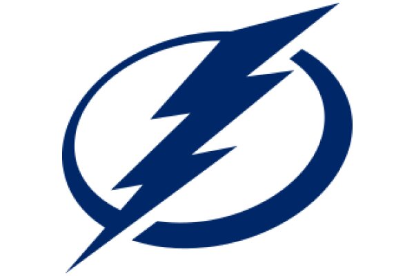 Stylized Lightning Bolt Logo in Blue and White