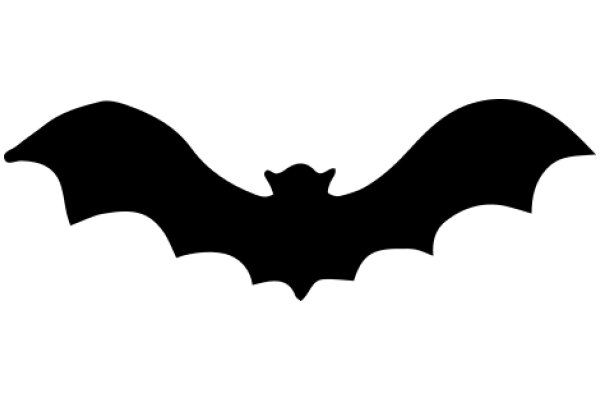 Stylized Black Bat Silhouette