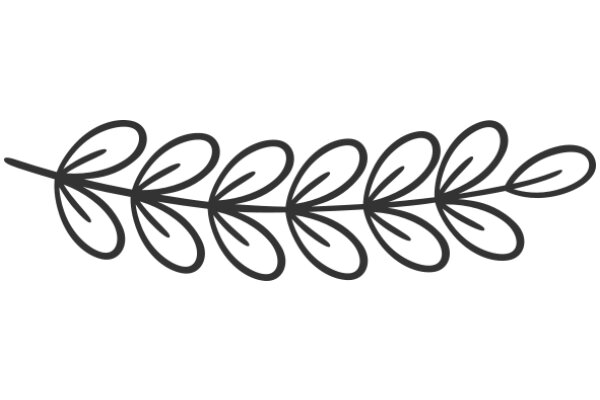 Stylized Black Leaf Design