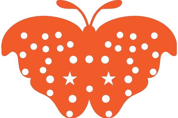 Vibrant Orange Butterfly with White Dots