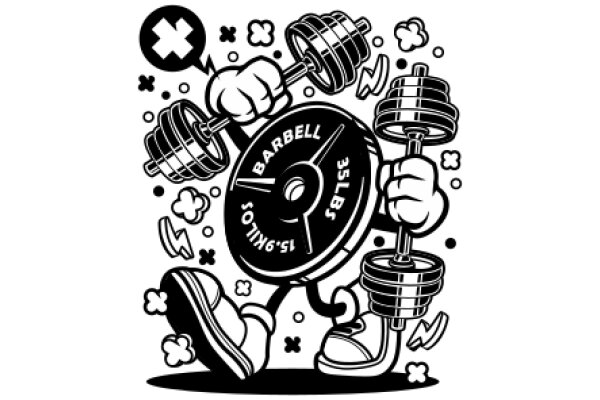 Barbell Gym Hero: A Fitness-Inspired Illustration