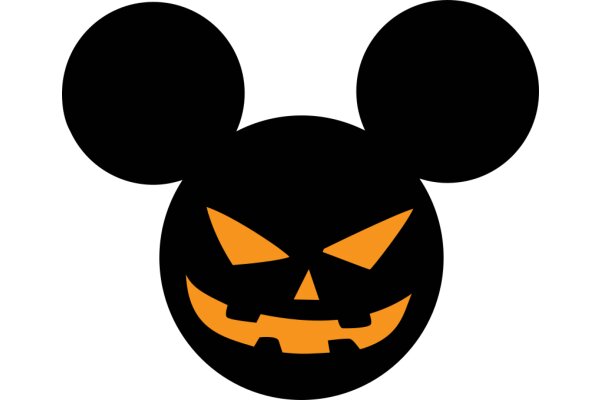 Halloween-themed Mickey Mouse Ear Logo