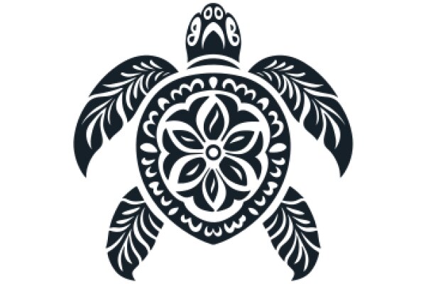 Stylized Turtle Design with Intricate Patterns