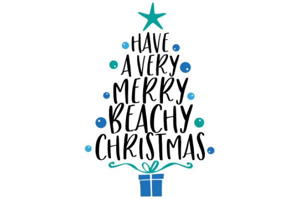 Merry Beachy Christmas: A Festive Greeting for a Coastal Christmas Celebration