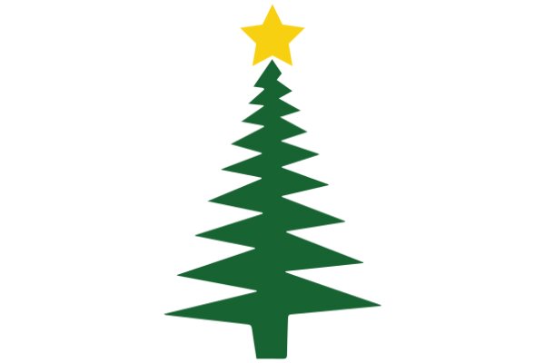 Simplistic Christmas Tree Logo with a Star Topper