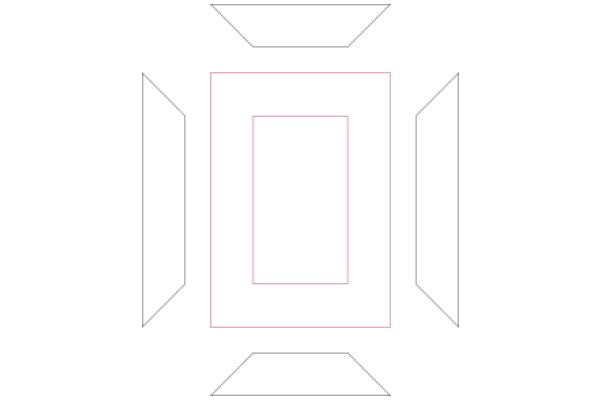 Geometric Design: A Symmetrical Layout of Rectangles and Squares