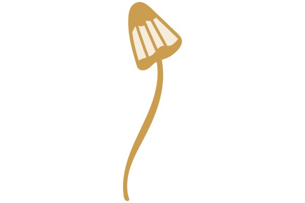 Simplistic Illustration of a Mushroom-like Object with a Stem