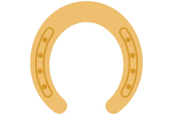 A Pixelated Golden Horse Shoe