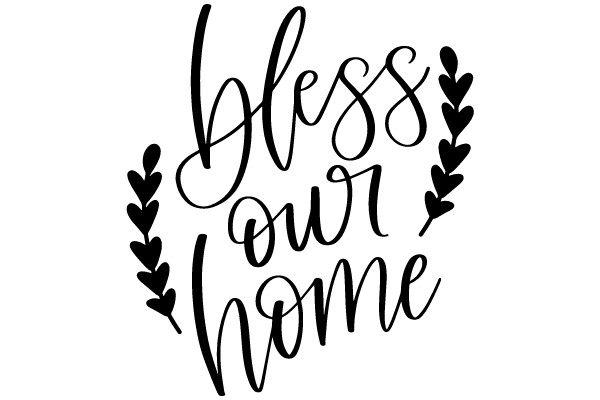 Bless Our Home: A Hand-Drawn Sign of Faith and Hope