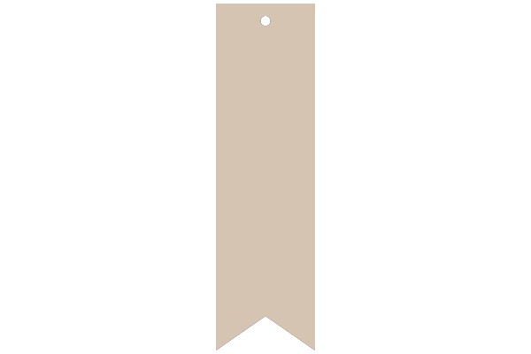 A Solid Beige Banner with a Corner Cutout