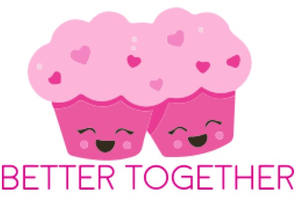 Better Together: A Delightful Pink Cupcake with Heart-Shaped Sprinkles