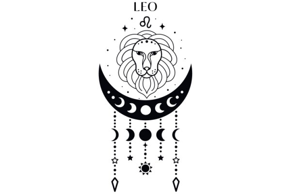 Leo Zodiac Sign: A Illustration with Symbolic Elements