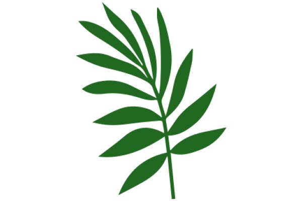 Simplistic Green Leaf Icon