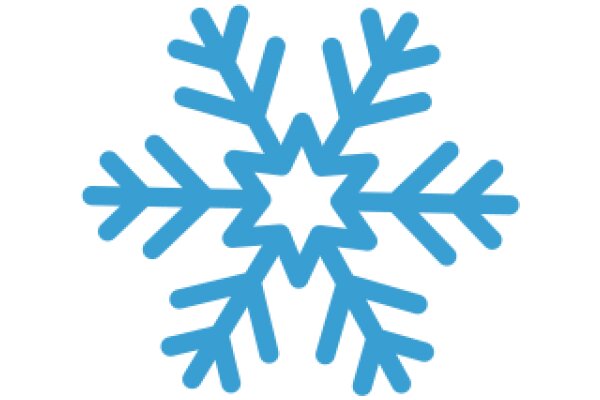 Stylized Blue Snowflake Design