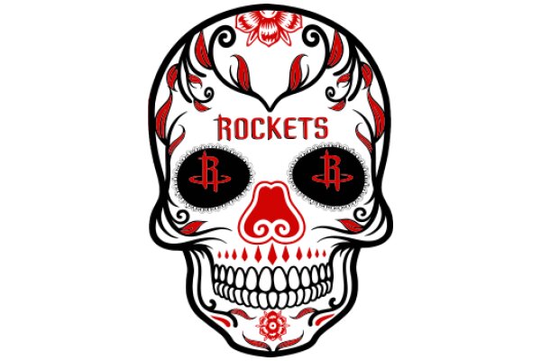 Rockets: A Graphic Design of a Skull with a Red Rocket Logo