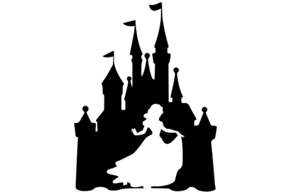 Silhouette of a Princess and a Castle