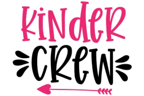 Kinder Crew: A Playful Pink and Black Logo