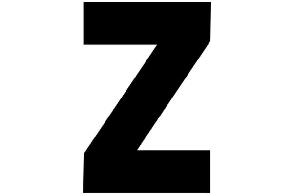 Simplicity in Design: A Single Letter 'Z' in a Solid White Background