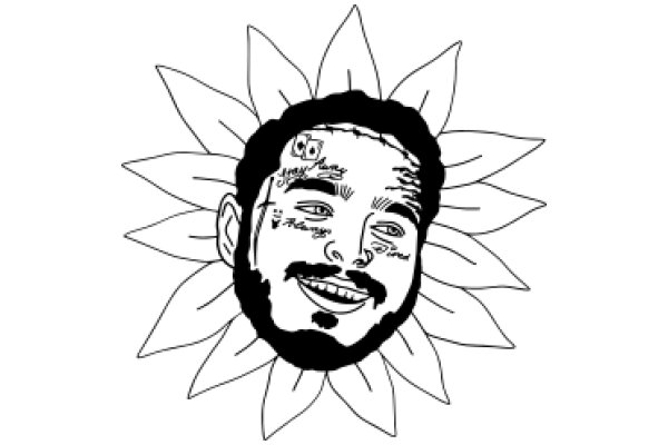 A Sunflower with a Tattooed Face: A Unique Artwork