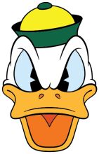 A Whimsical Portrait of Disney's Iconic Duck Character